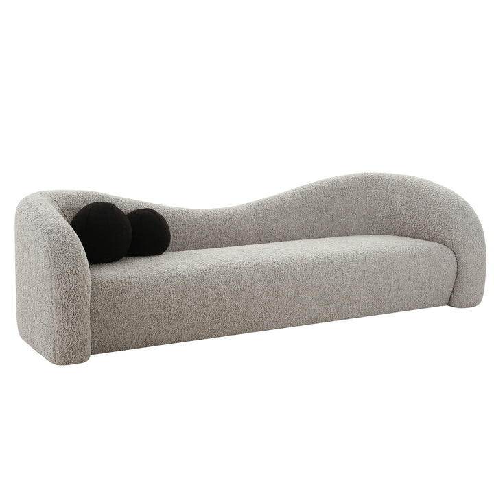 American Home Furniture | TOV Furniture - Leonie Grey Faux Shearling Sofa