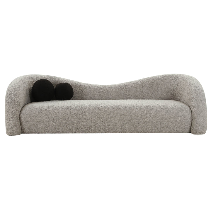 American Home Furniture | TOV Furniture - Leonie Grey Faux Shearling Sofa