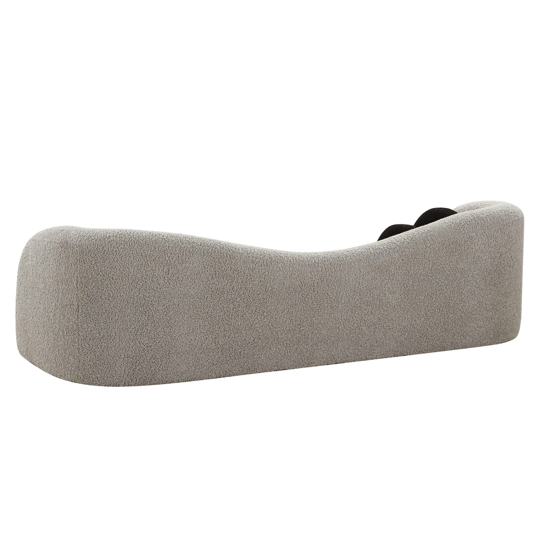 American Home Furniture | TOV Furniture - Leonie Grey Faux Shearling Sofa