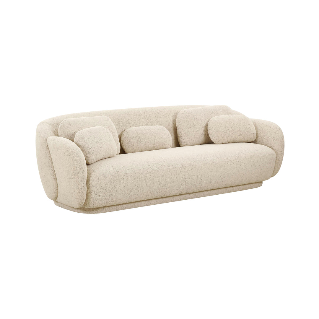 American Home Furniture | TOV Furniture - Misty Cream Boucle Sofa