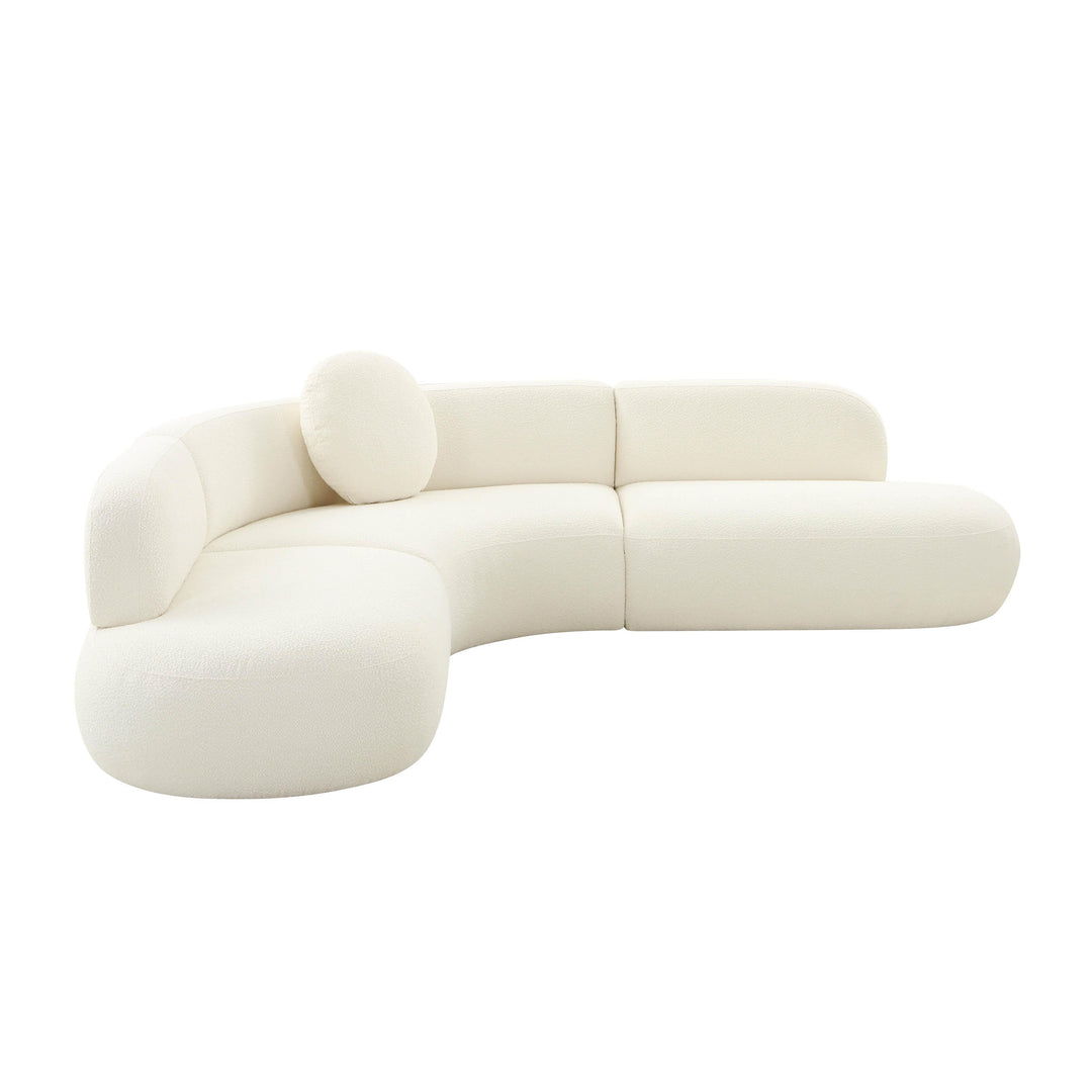 American Home Furniture | TOV Furniture - Broohah Cream Boucle Sectional