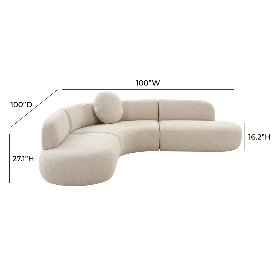 American Home Furniture | TOV Furniture - Broohah Beige Linen Sectional