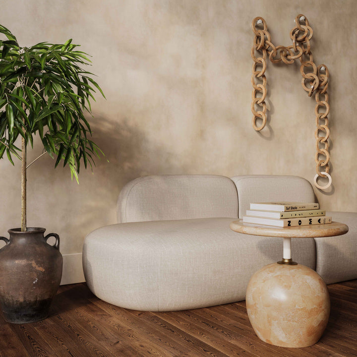 TOV Furniture Mire Rose Faux Marble Side Table ACCENT TABLES