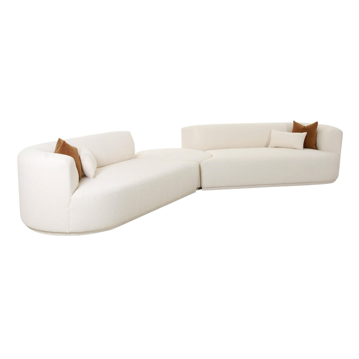 American Home Furniture | TOV Furniture - Fickle Cream Boucle 3-Piece Modular Sectional