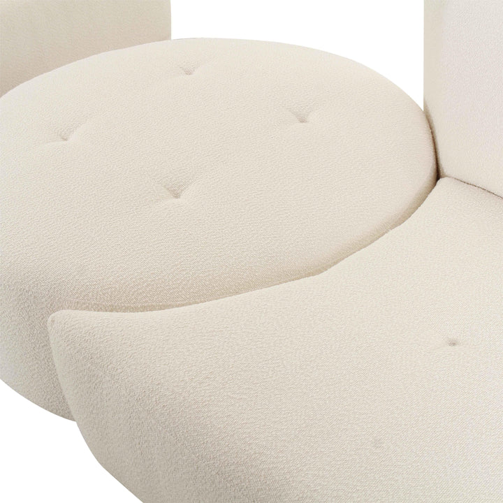 American Home Furniture | TOV Furniture - Fickle Cream Boucle 4-Piece Modular LAF Sectional