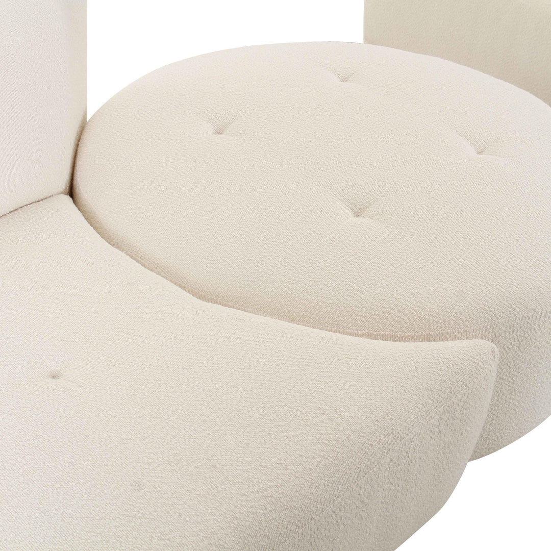 American Home Furniture | TOV Furniture - Fickle Cream Boucle 4-Piece Modular RAF Sectional