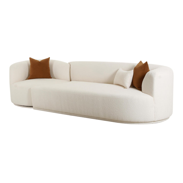 American Home Furniture | TOV Furniture - Fickle Cream Boucle 2-Piece Modular RAF Sofa