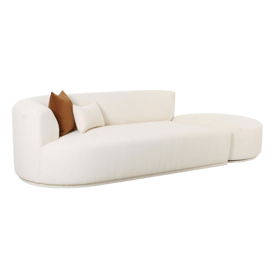 American Home Furniture | TOV Furniture - Fickle Cream Boucle 2-Piece Chaise Modular LAF Sofa
