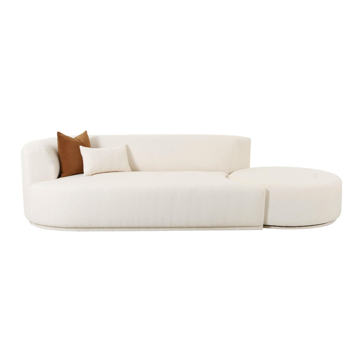 American Home Furniture | TOV Furniture - Fickle Cream Boucle 2-Piece Chaise Modular LAF Sofa