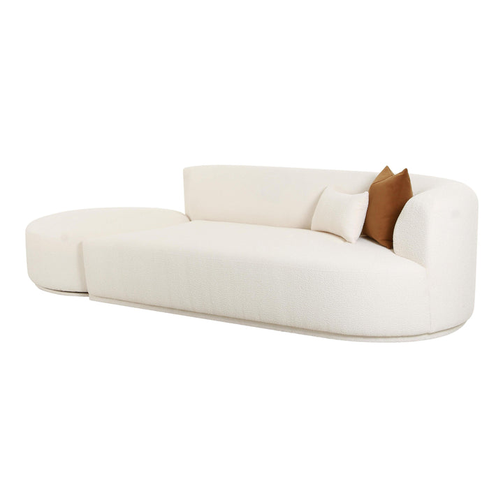 TOV Furniture Fickle Cream Boucle 2-Piece Chaise Modular RAF Sofa SOFAS + SECTIONALS