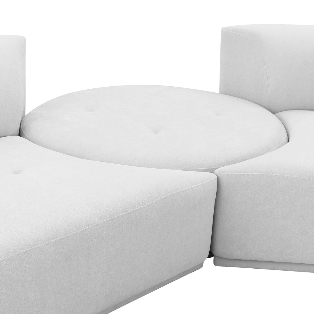 American Home Furniture | TOV Furniture - Fickle Grey Velvet 5-Piece Modular Sectional