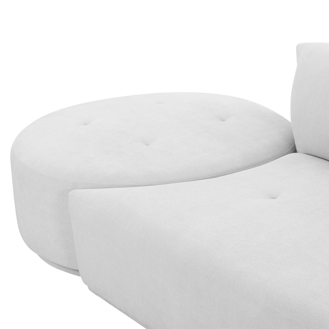 American Home Furniture | TOV Furniture - Fickle Grey Velvet 3-Piece Chaise Modular Sofa