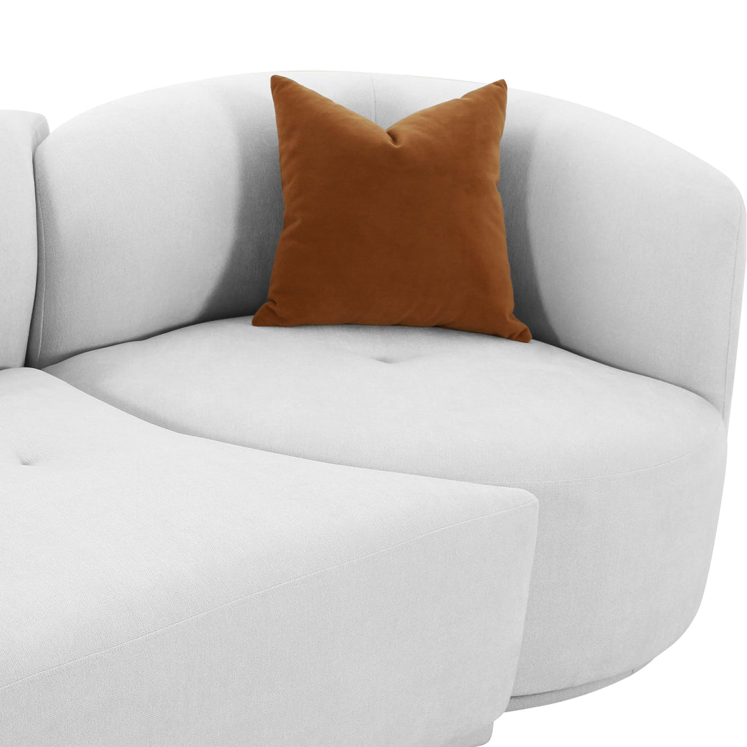 American Home Furniture | TOV Furniture - Fickle Grey Velvet 2-Piece Modular LAF Sofa