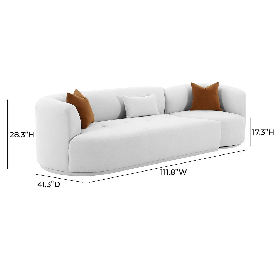 American Home Furniture | TOV Furniture - Fickle Grey Velvet 2-Piece Modular LAF Sofa