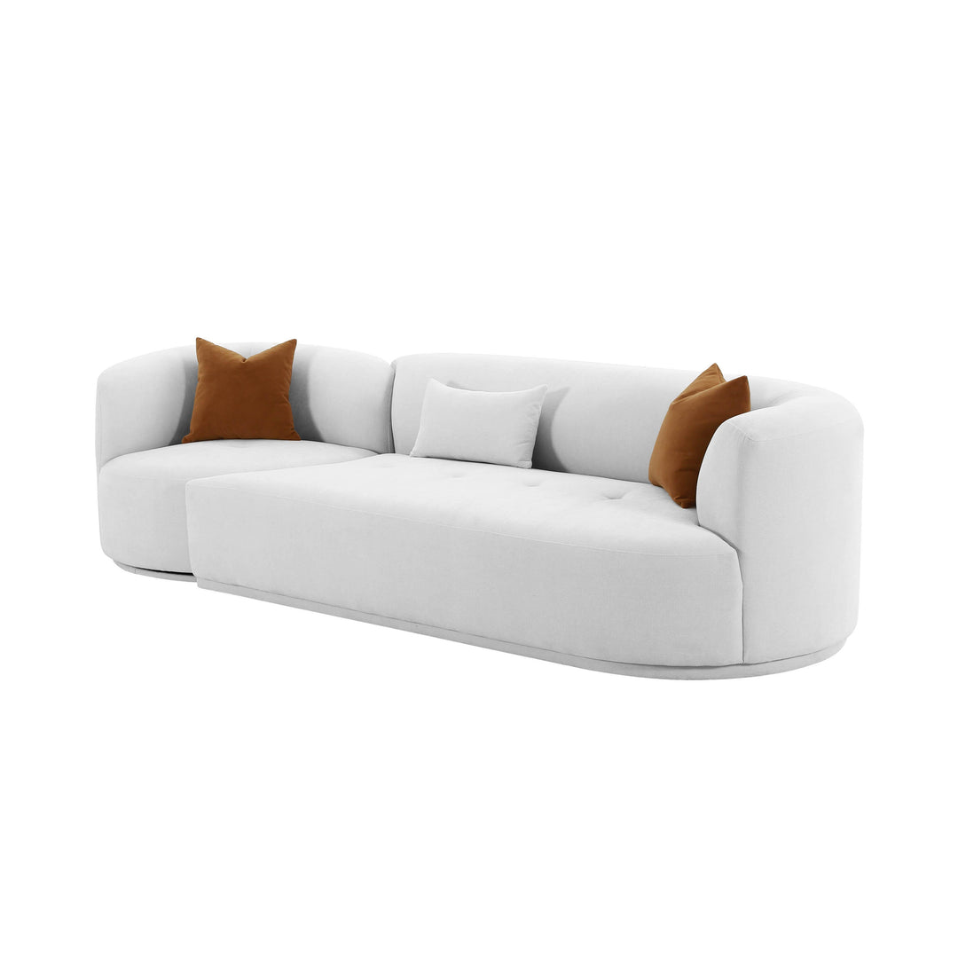 American Home Furniture | TOV Furniture - Fickle Grey Velvet 2-Piece Modular RAF Sofa