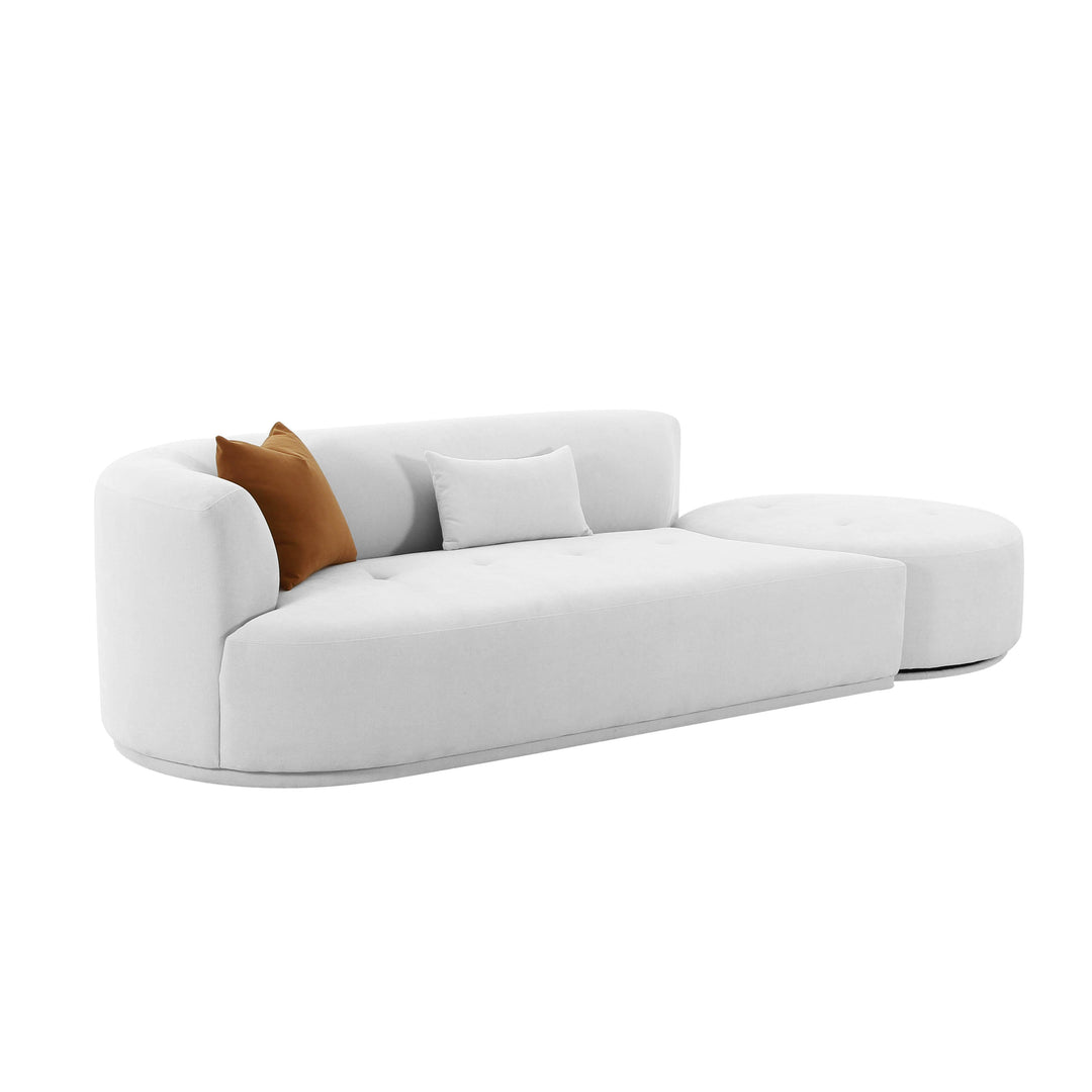 American Home Furniture | TOV Furniture - Fickle Grey Velvet 2-Piece Chaise Modular LAF Sofa