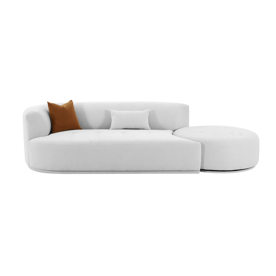 American Home Furniture | TOV Furniture - Fickle Grey Velvet 2-Piece Chaise Modular LAF Sofa