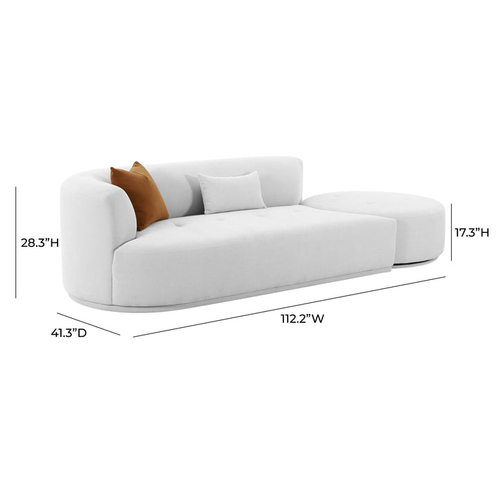 American Home Furniture | TOV Furniture - Fickle Grey Velvet 2-Piece Chaise Modular LAF Sofa