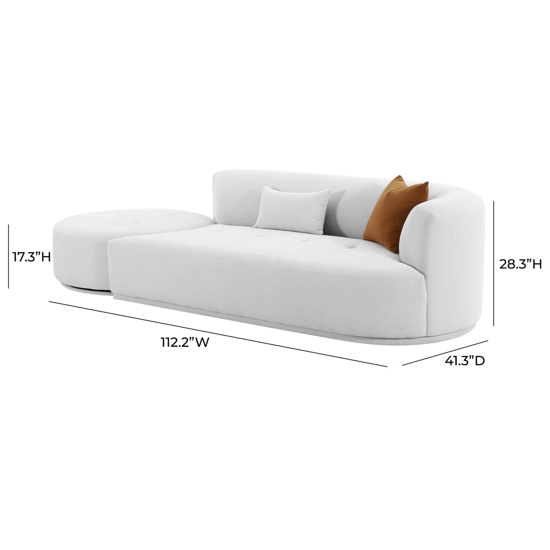 American Home Furniture | TOV Furniture - Fickle Grey Velvet 2-Piece Chaise Modular RAF Sofa