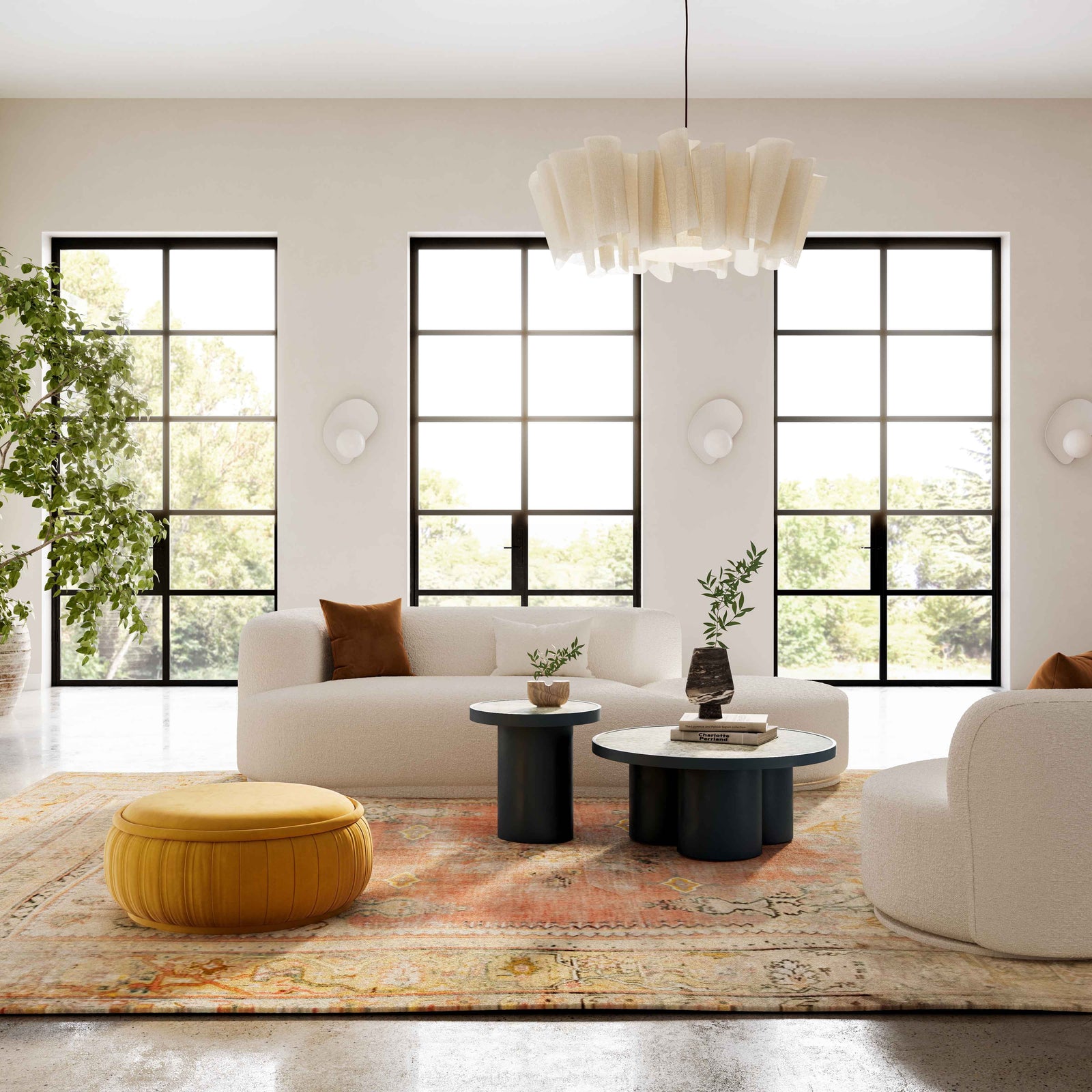 TOV Furniture Fickle Cream Boucle Modular LAF Loveseat LOVESEATS + CHAISES