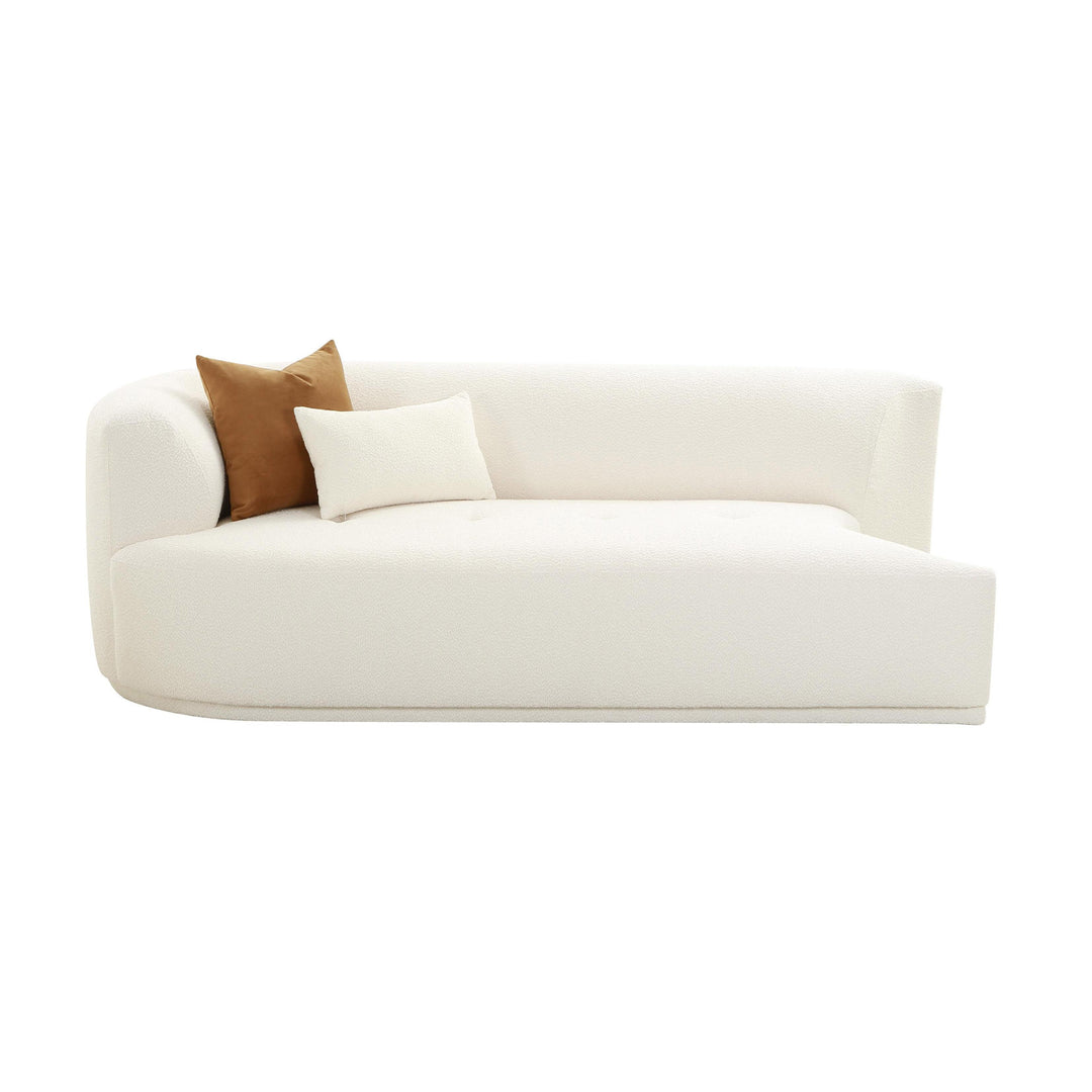 TOV Furniture Fickle Cream Boucle Modular LAF Loveseat LOVESEATS + CHAISES