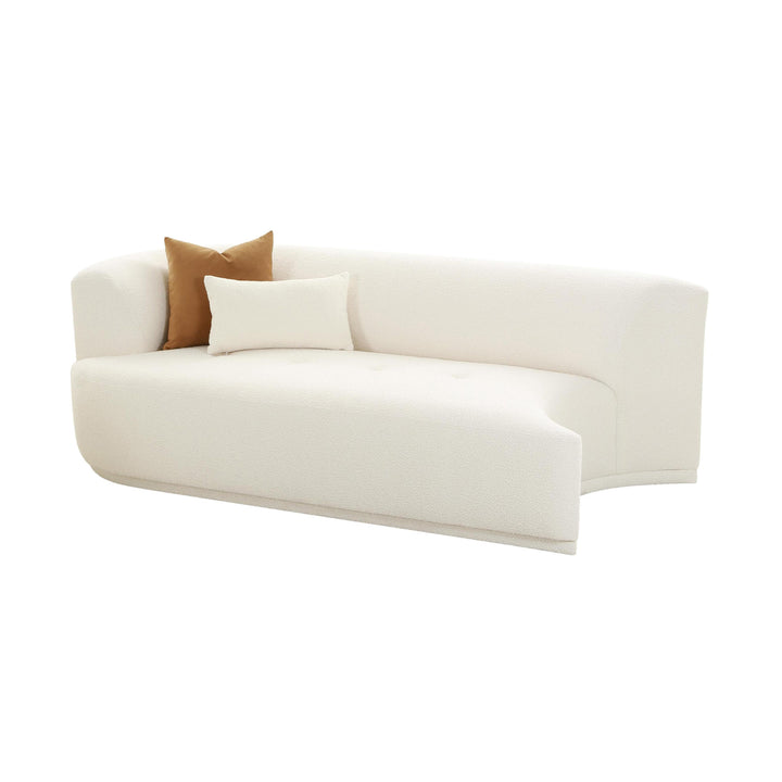 TOV Furniture Fickle Cream Boucle Modular LAF Loveseat LOVESEATS + CHAISES