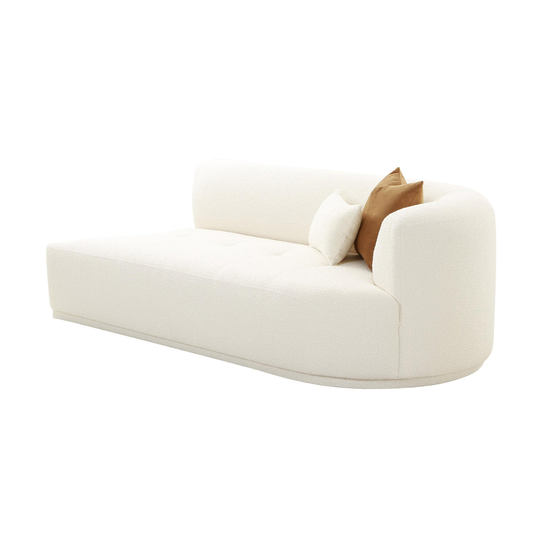 TOV Furniture Fickle Cream Boucle Modular RAF Loveseat LOVESEATS + CHAISES