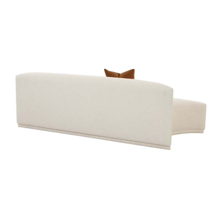 TOV Furniture Fickle Cream Boucle Modular Armless Loveseat LOVESEATS + CHAISES