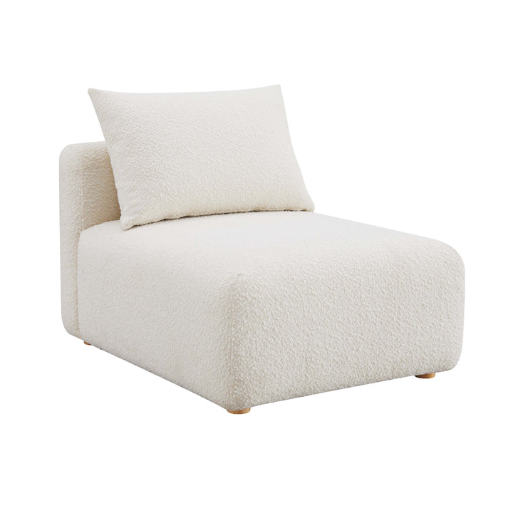 American Home Furniture | TOV Furniture - Hangover Cream Boucle Modular Armless Chair