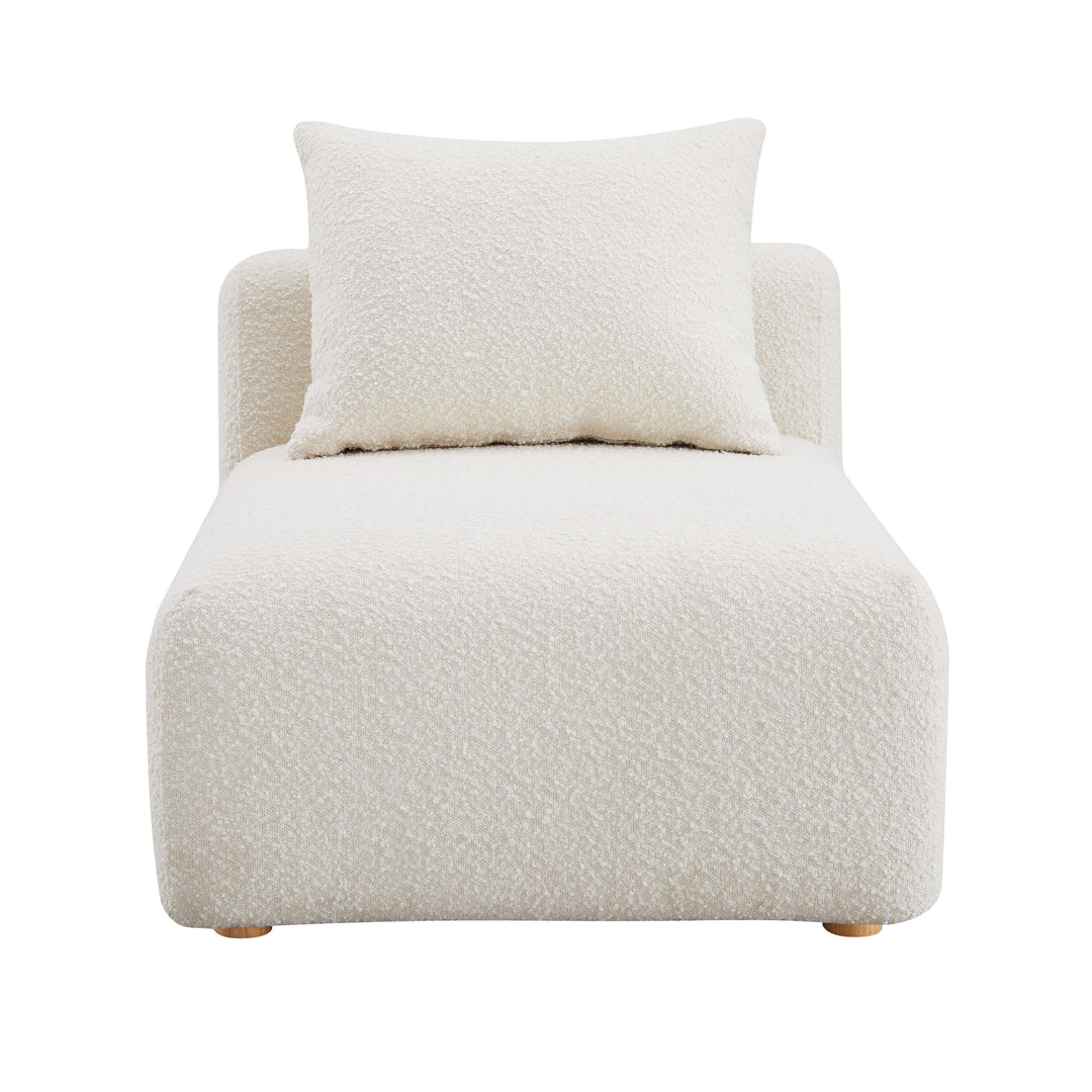 TOV Furniture Hangover Cream Boucle Modular Armless Chair ACCENT + LOUNGE CHAIRS