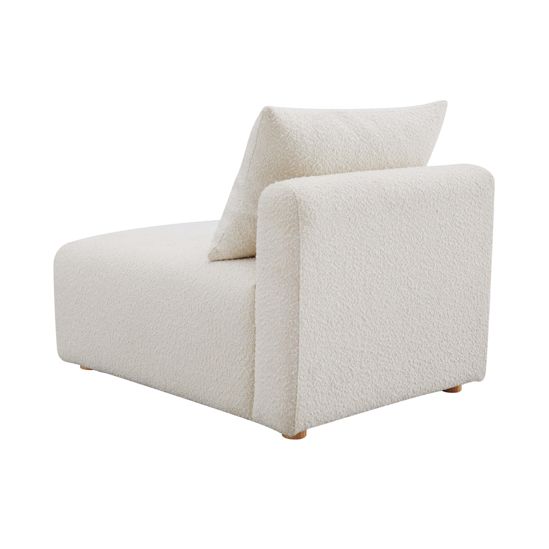 TOV Furniture Hangover Cream Boucle Modular Armless Chair ACCENT + LOUNGE CHAIRS