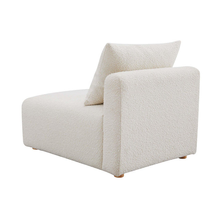 TOV Furniture Hangover Cream Boucle Modular Armless Chair ACCENT + LOUNGE CHAIRS