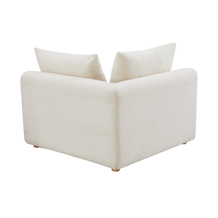 American Home Furniture | TOV Furniture - Hangover Cream Boucle Modular Corner Chair