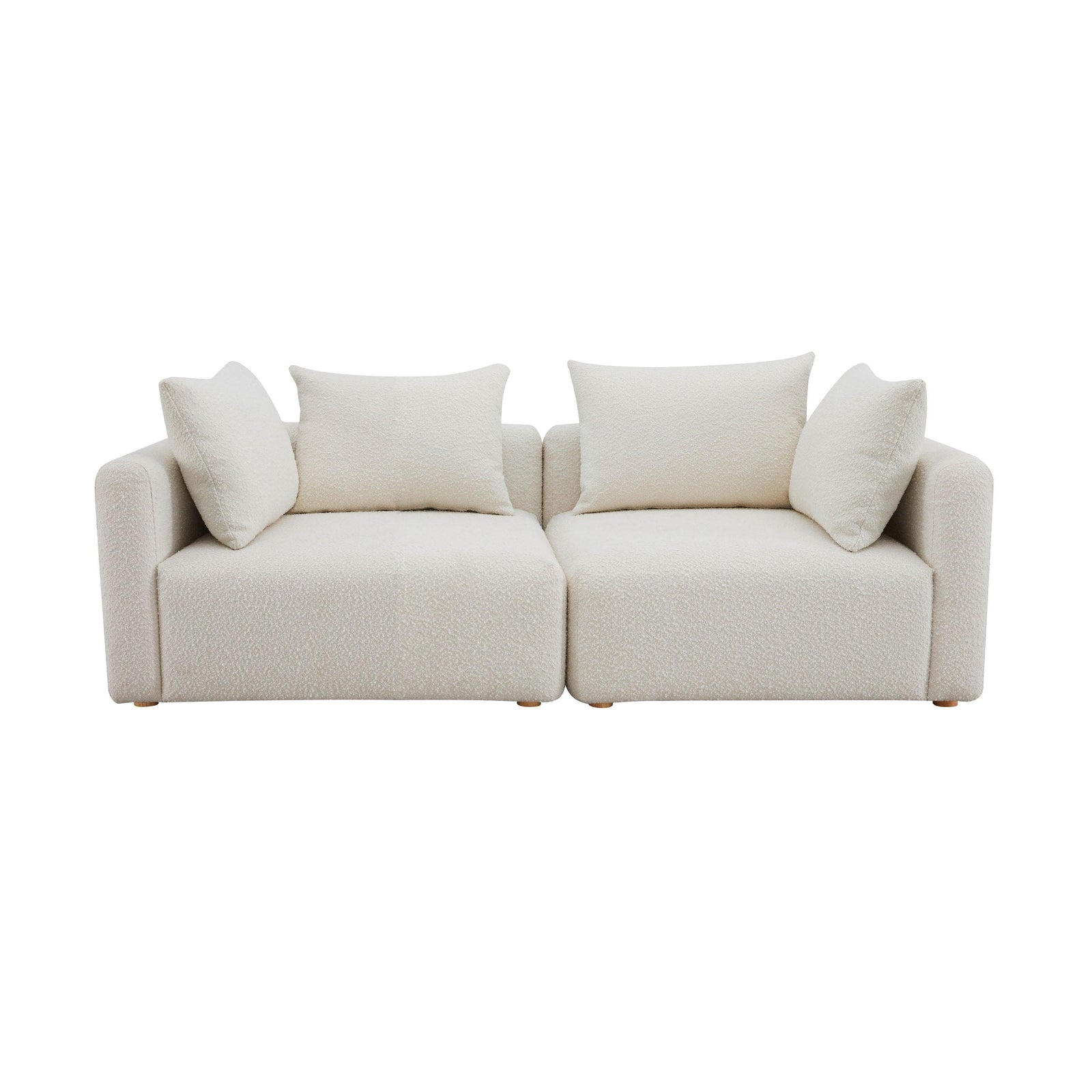 TOV Furniture Hangover Cream Boucle Loveseat LOVESEATS + CHAISES