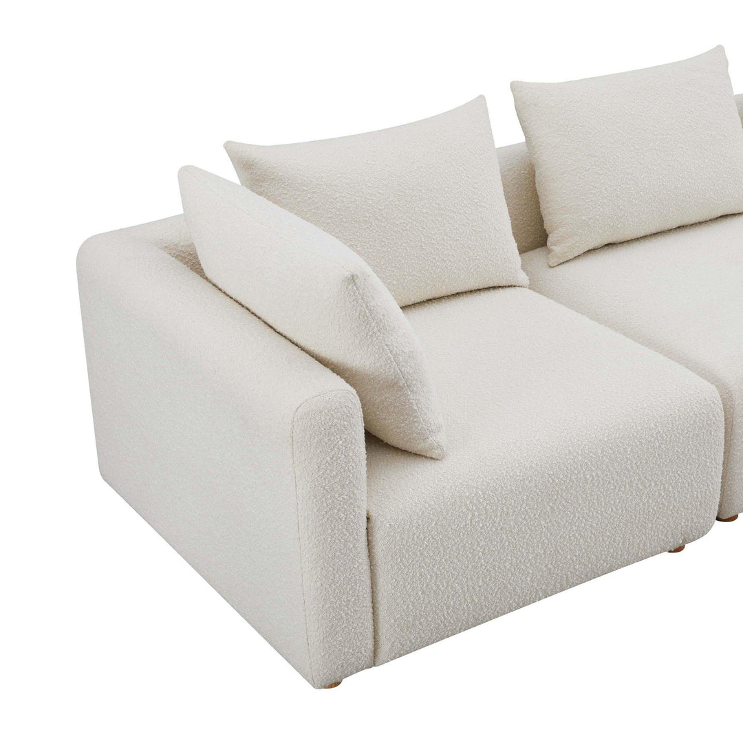 TOV Furniture Hangover Cream Boucle Loveseat LOVESEATS + CHAISES