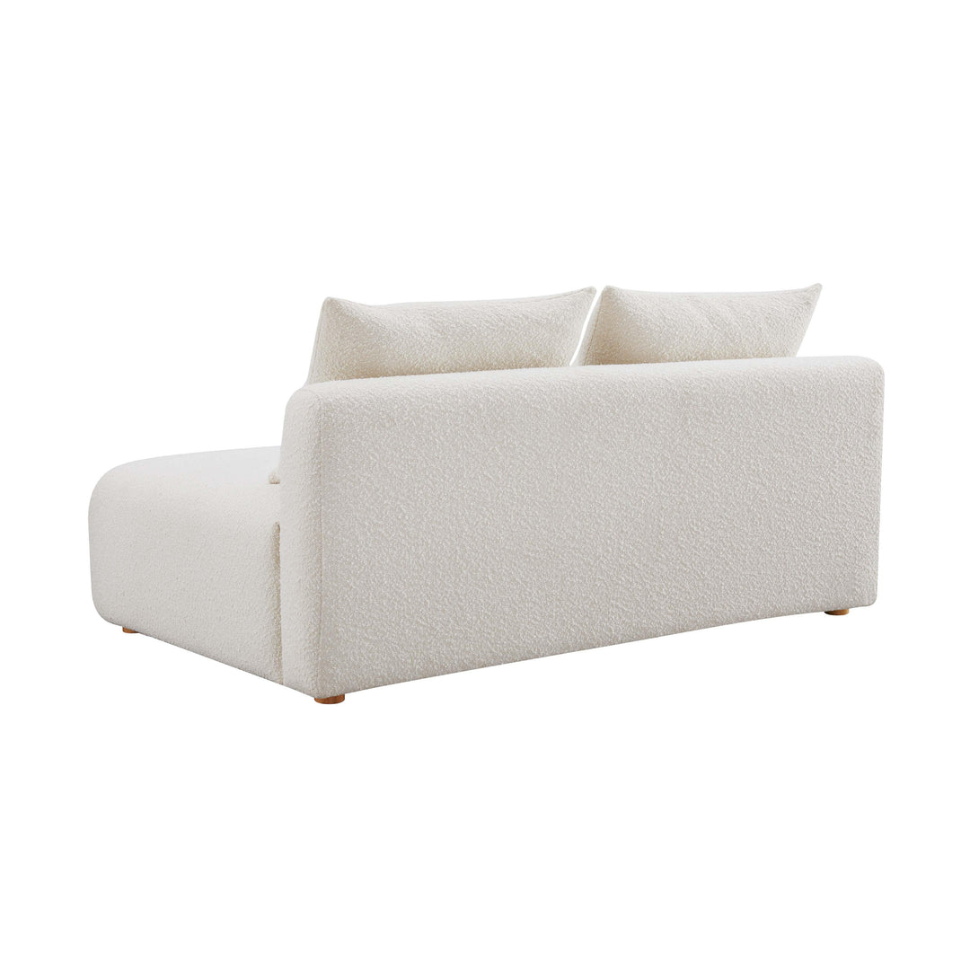 TOV Furniture Hangover Cream Boucle Modular Loveseat LOVESEATS + CHAISES