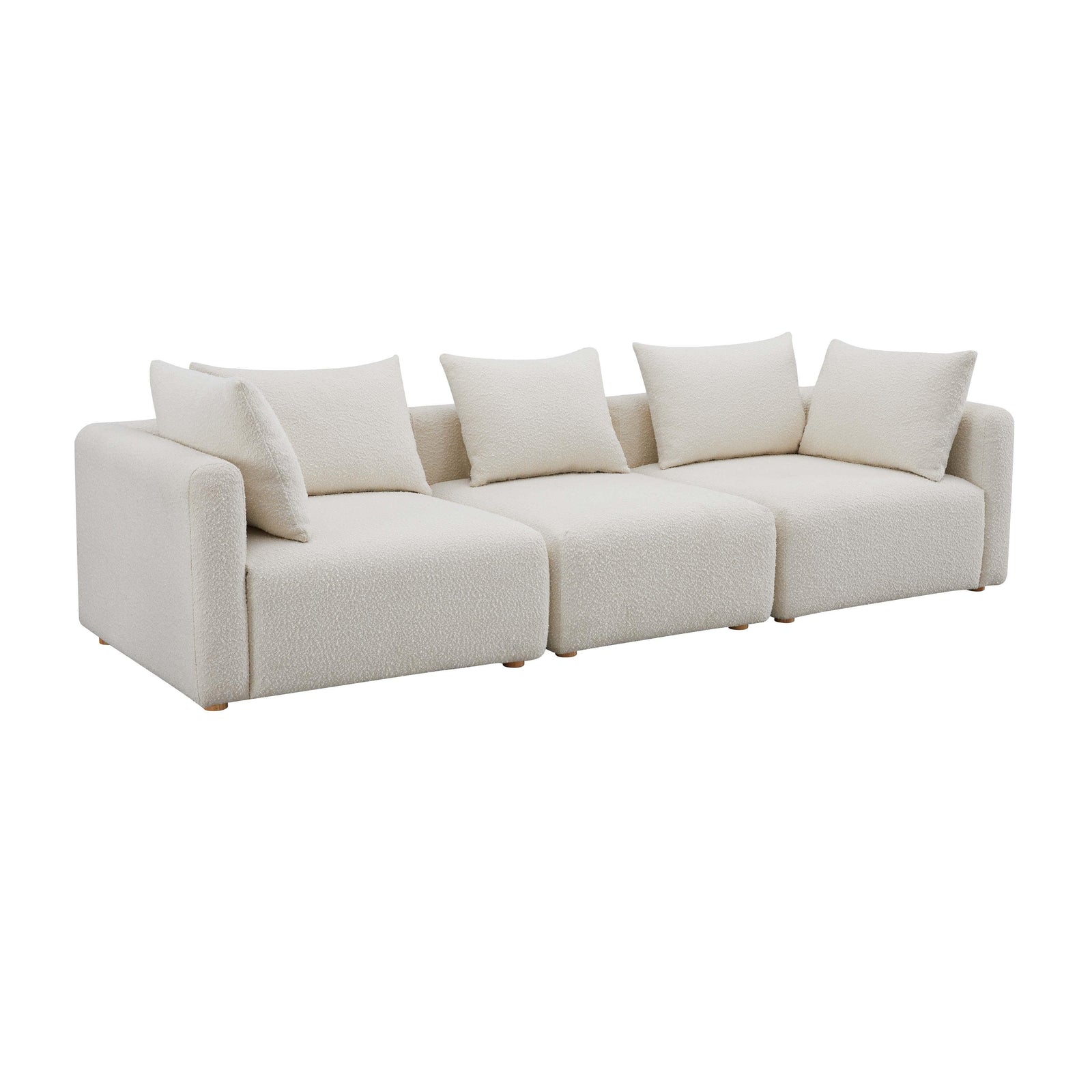 TOV Furniture Hangover Cream Boucle Sofa SOFAS + SECTIONALS