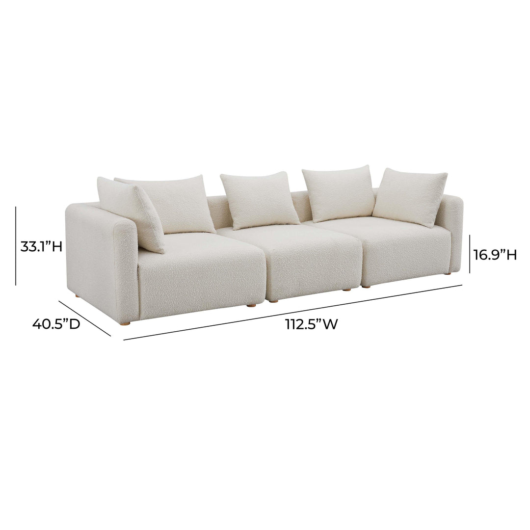 TOV Furniture Hangover Cream Boucle Sofa SOFAS + SECTIONALS