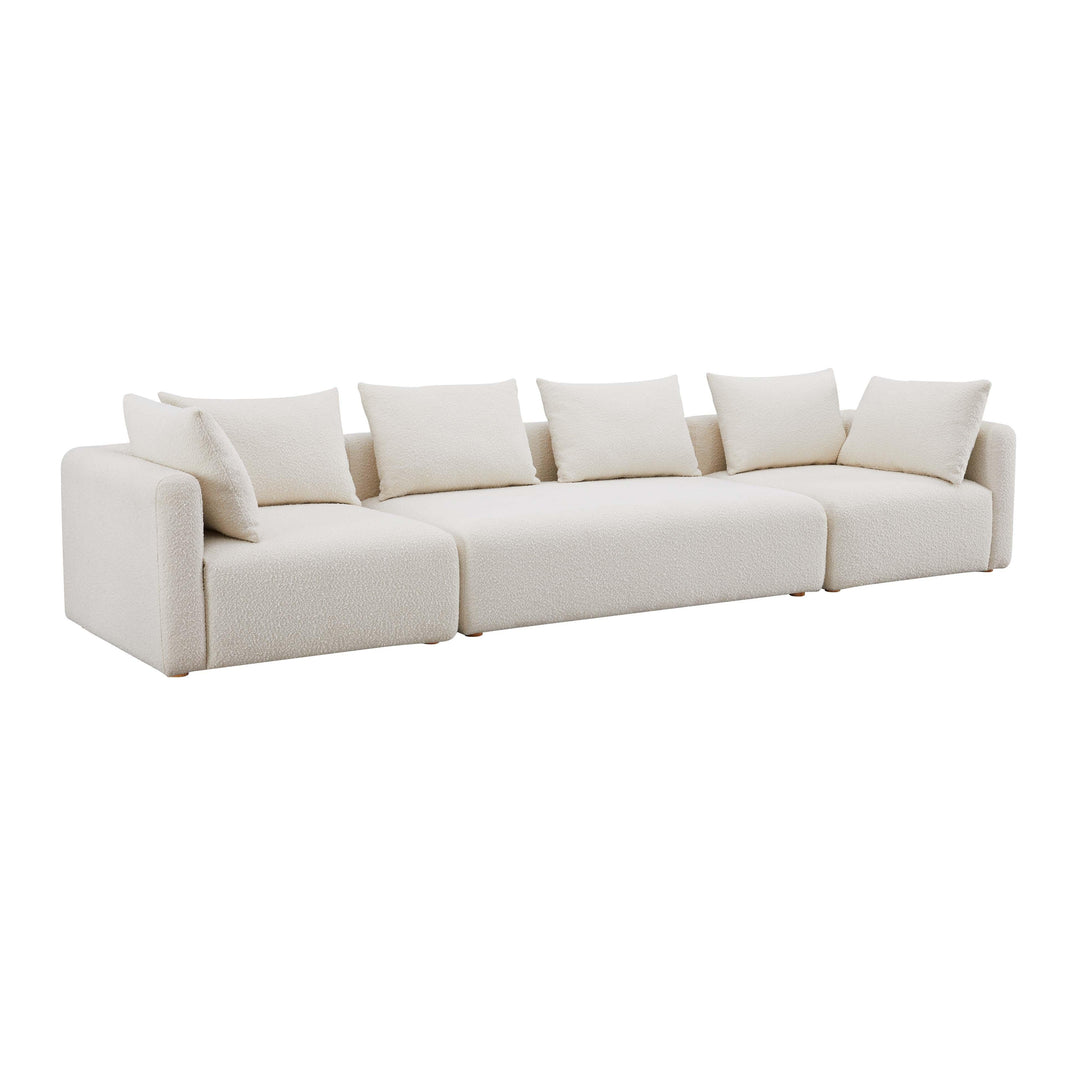 American Home Furniture | TOV Furniture - Hangover Cream Boucle 145" Long Sofa