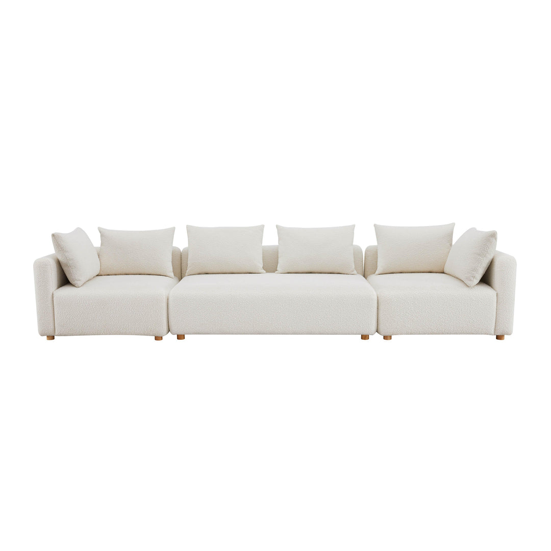 American Home Furniture | TOV Furniture - Hangover Cream Boucle 145" Long Sofa