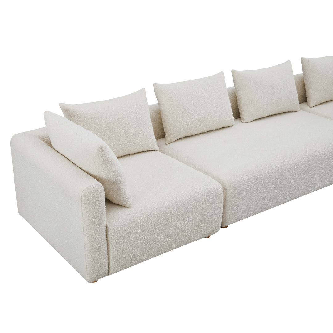 American Home Furniture | TOV Furniture - Hangover Cream Boucle 145" Long Sofa