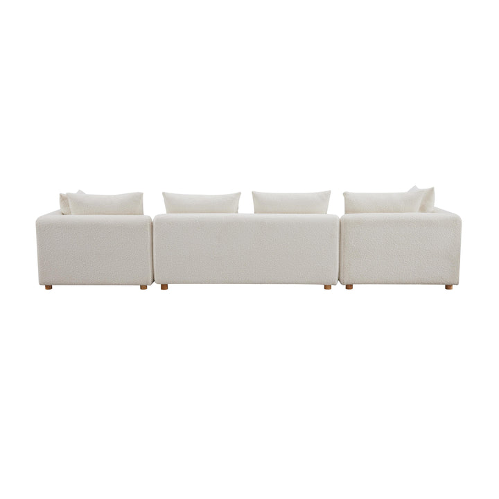 American Home Furniture | TOV Furniture - Hangover Cream Boucle 145" Long Sofa