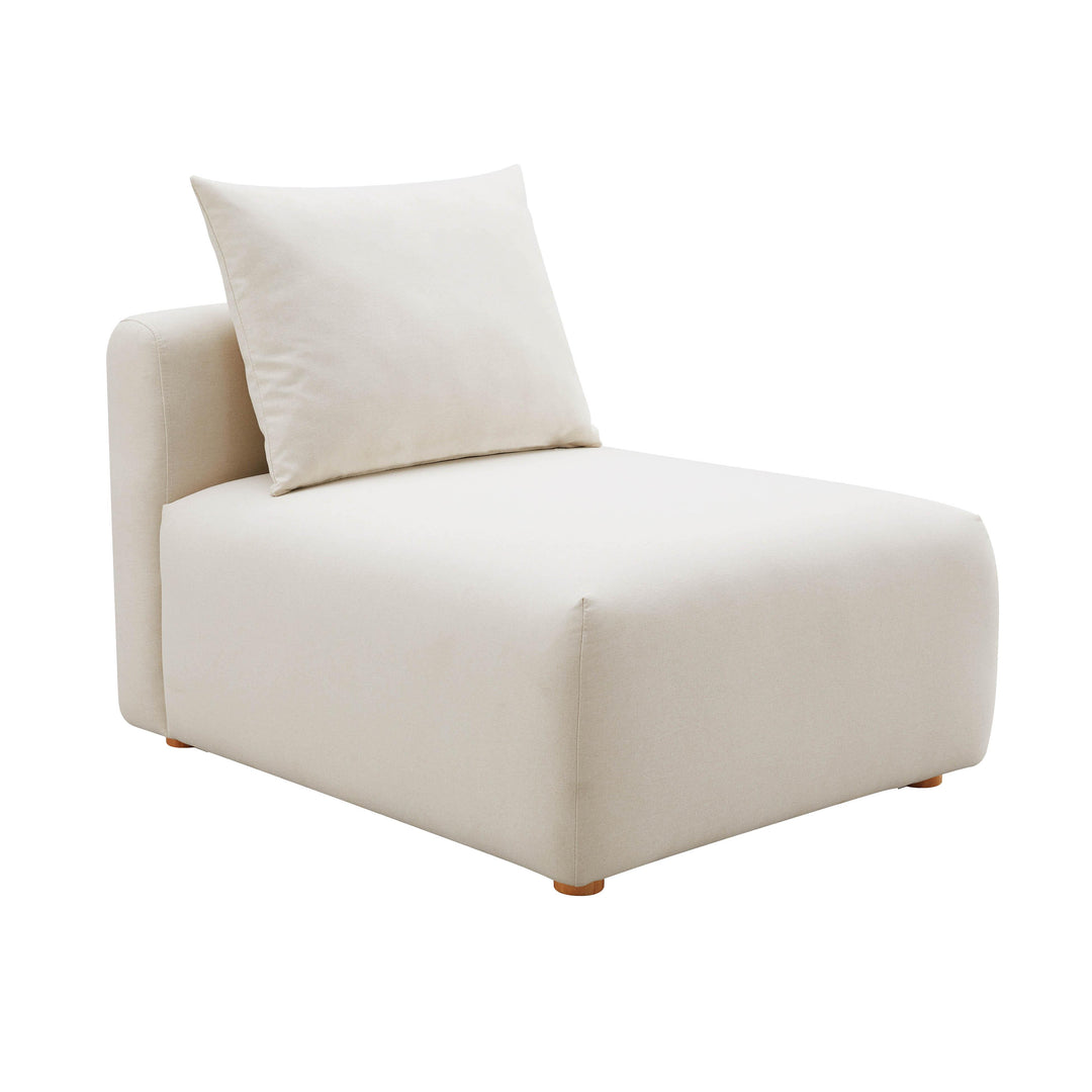 American Home Furniture | TOV Furniture - Hangover Cream Linen Modular Armless Chair