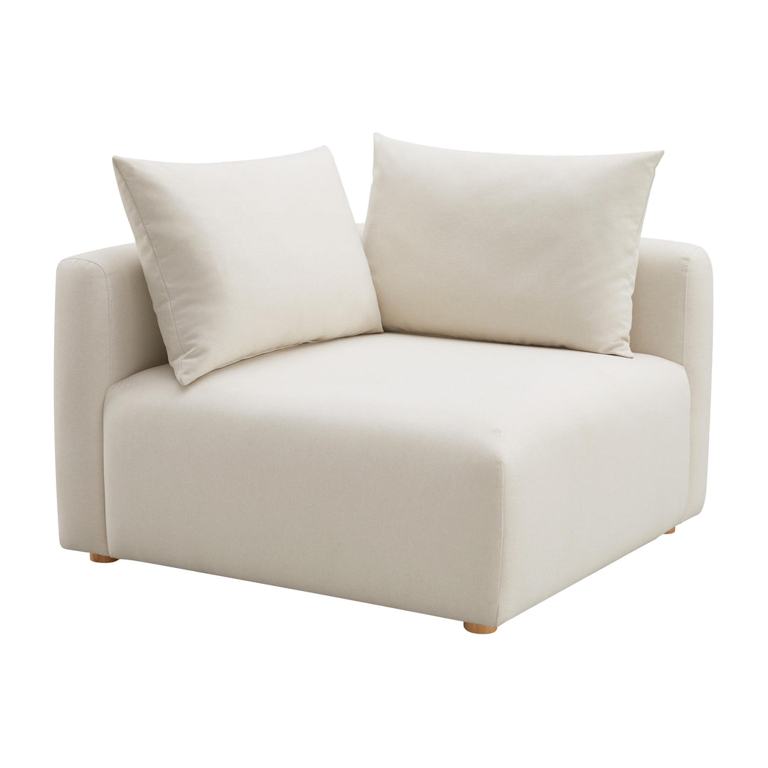 American Home Furniture | TOV Furniture - Hangover Cream Linen Modular Corner Chair