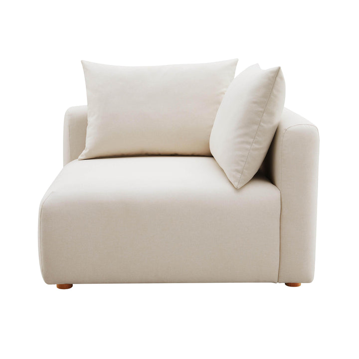 American Home Furniture | TOV Furniture - Hangover Cream Linen Modular Corner Chair