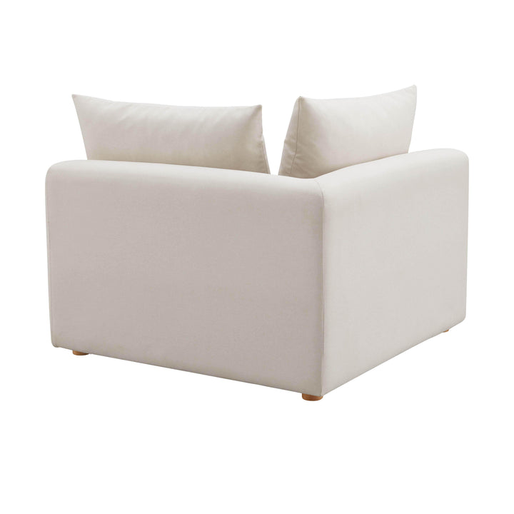 American Home Furniture | TOV Furniture - Hangover Cream Linen Modular Corner Chair