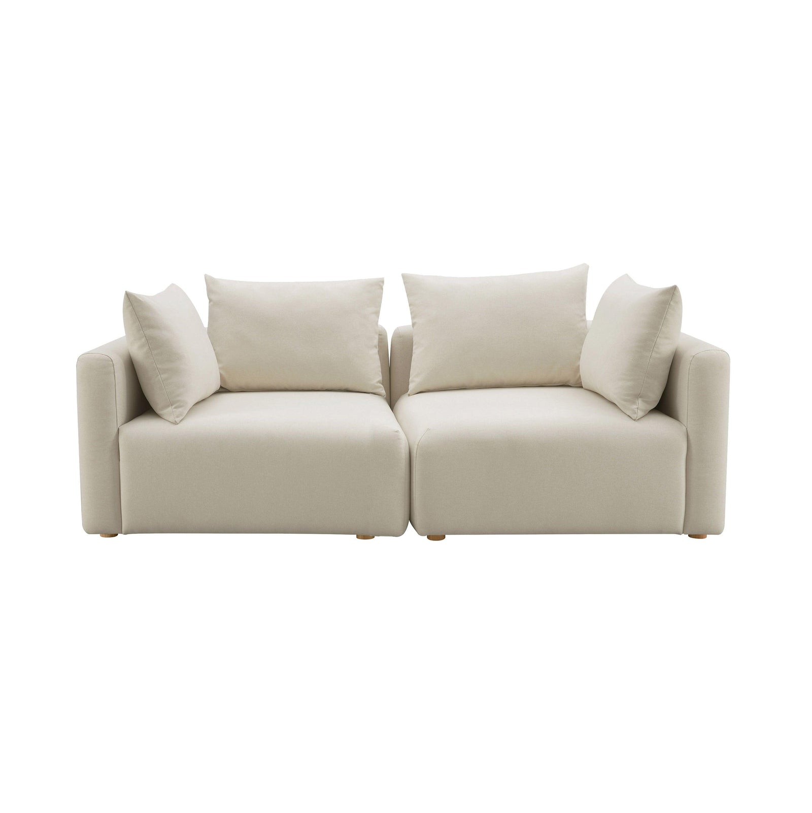 Hangover Cream Linen Loveseat LOVESEATS + CHAISES TOV Furniture