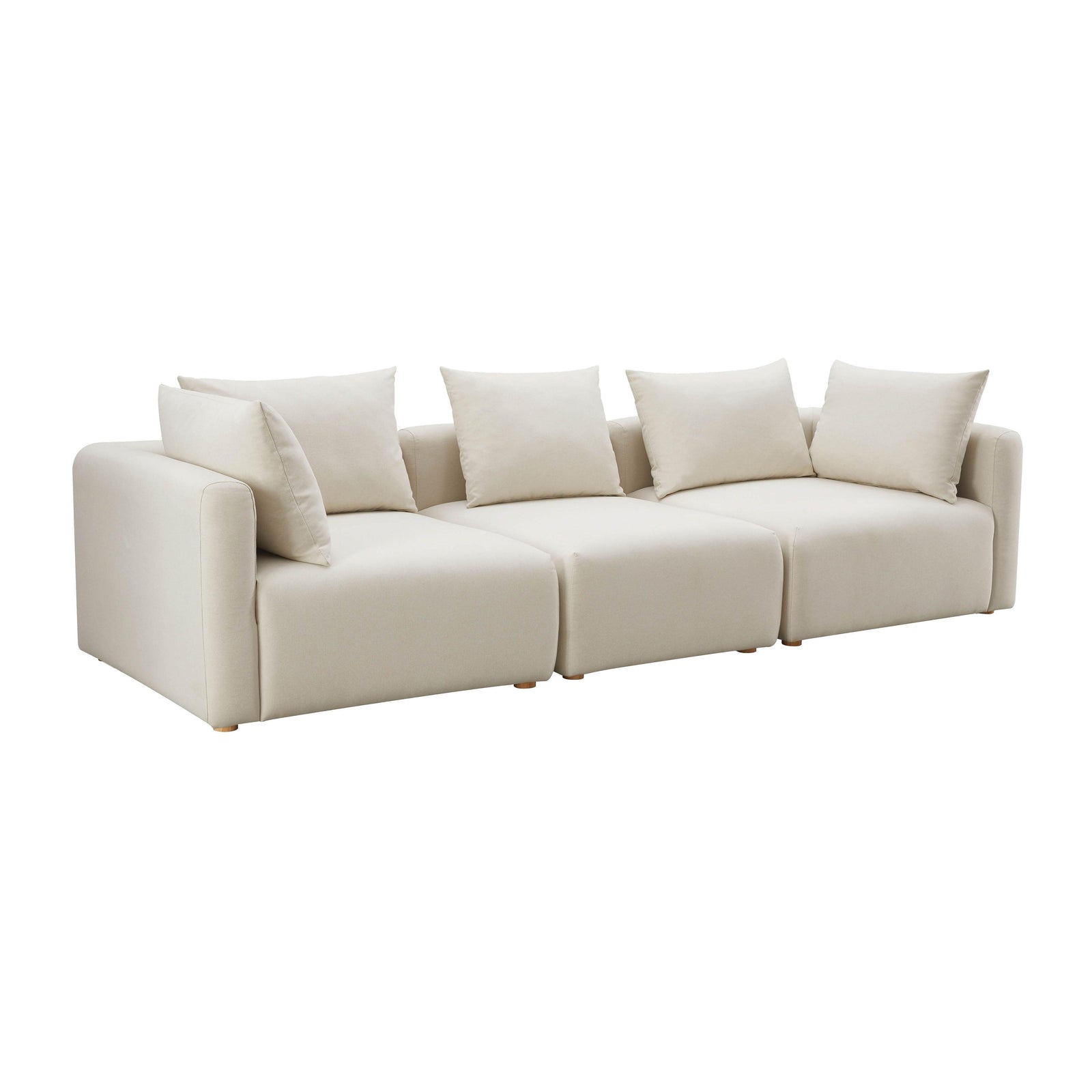 TOV Furniture Hangover Cream Linen Sofa SOFAS + SECTIONALS
