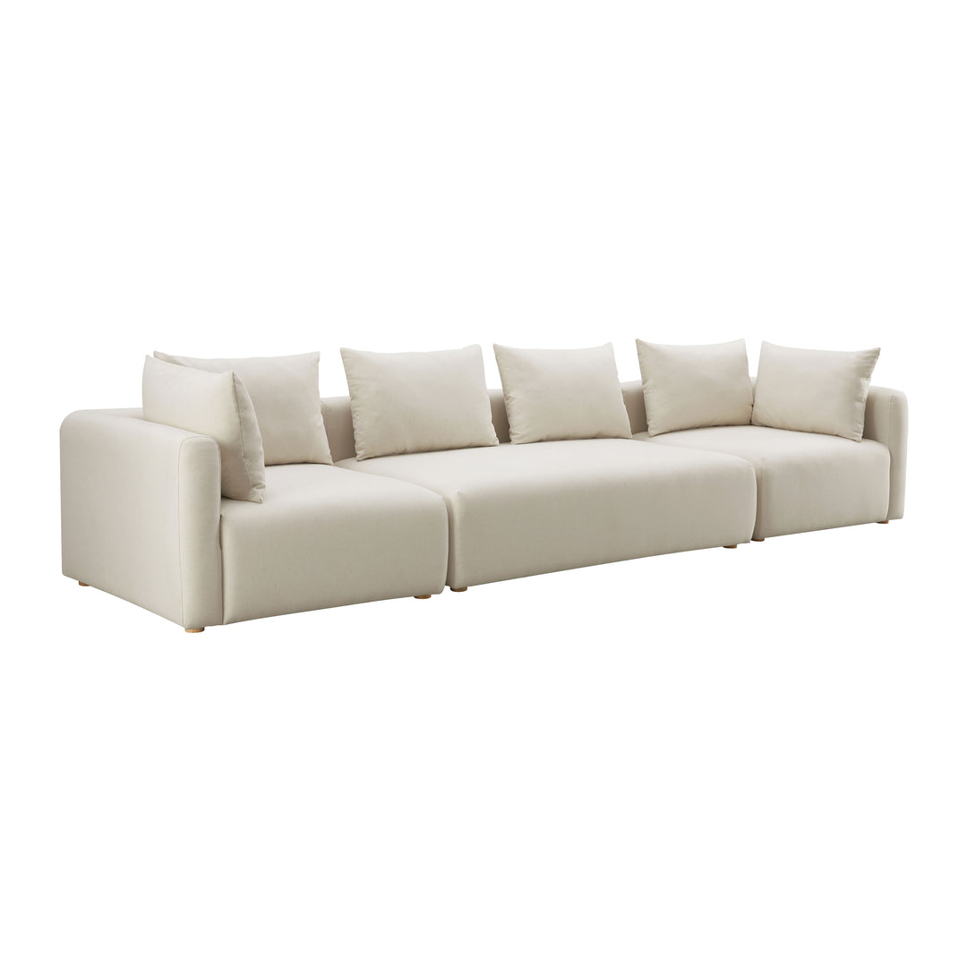 American Home Furniture | TOV Furniture - Hangover Cream Linen 145" Long Sofa