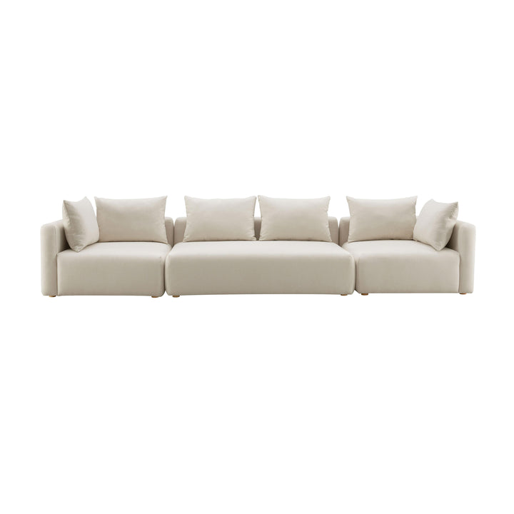 American Home Furniture | TOV Furniture - Hangover Cream Linen 145" Long Sofa